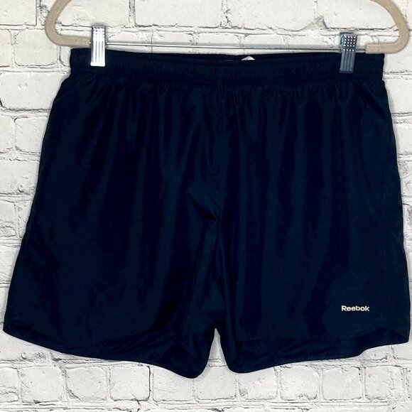 Reebok black athletic running shorts - Picture 1 of 6